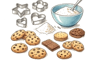 Kekse Mix & Additiv Illustration